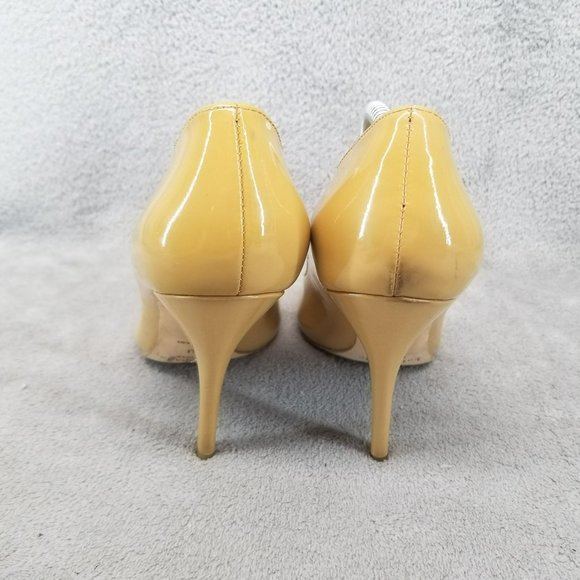 Kate Spade Shoes Womens Size 7 Tan Patent Leather Pointed Toe Pumps - Picture 5 of 13